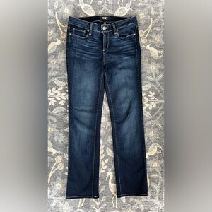PAIGE Skyline Straight Dark Blue Jeans
